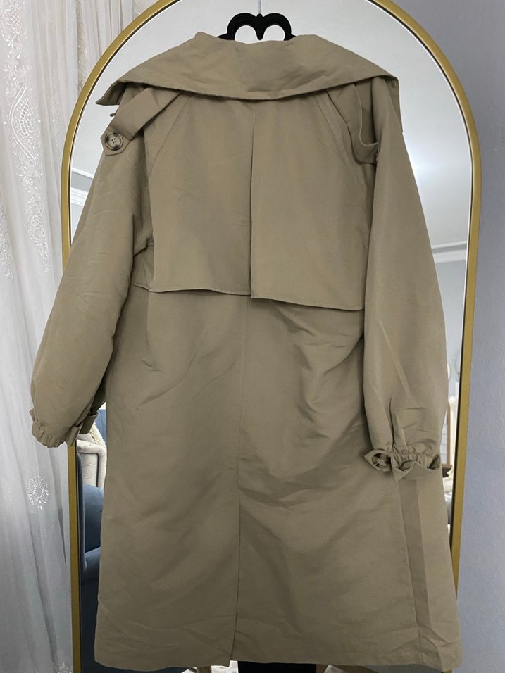Bej Kadın trençkot - Görsel 4