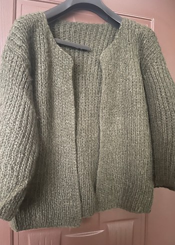 Gri Triko Kadın Hırka - Görsel 2