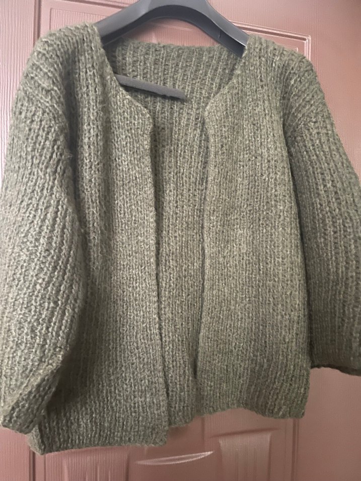 Gri Triko Kadın Hırka - Görsel 2