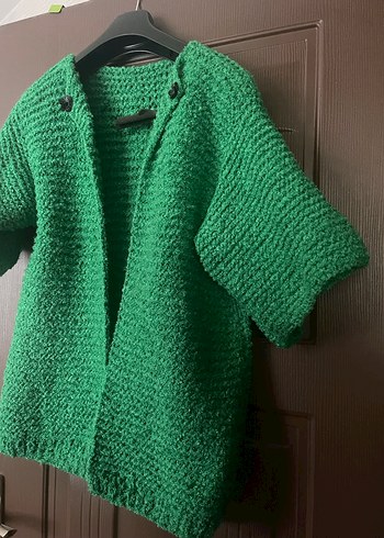 Kadın Yeşil Triko Hırka - Görsel 2