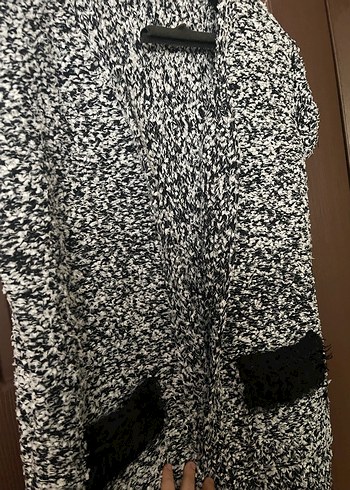 Gri Örgü Kolsuz Midi Hırka - Görsel 2