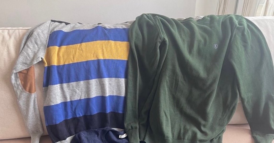 Erkek Çok Renkli Uzun Kollu Triko Kazak - Görsel 2