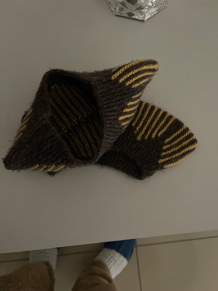 Kahverengi Çizgili Kadın patik - Görsel 2