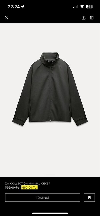 s Beden gri Renk Zw collection minimal ceket