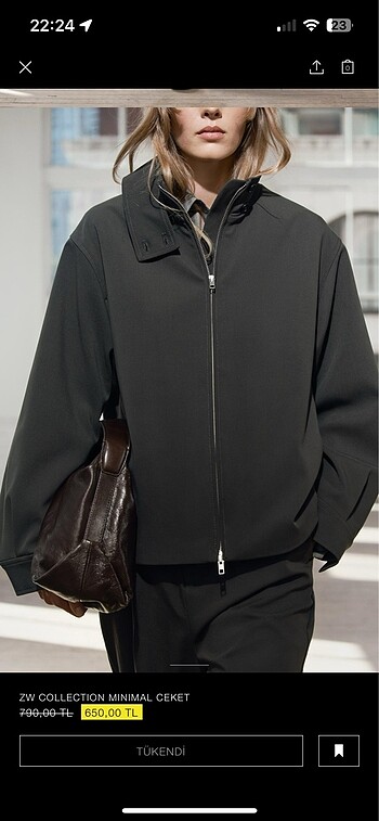 Zara Zw collection minimal ceket
