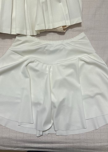 Beyaz Pilili Midi Etek - Görsel 2