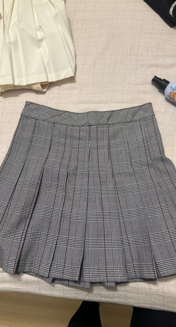 Gri Pilili Midi Kadın Etek - Görsel 2