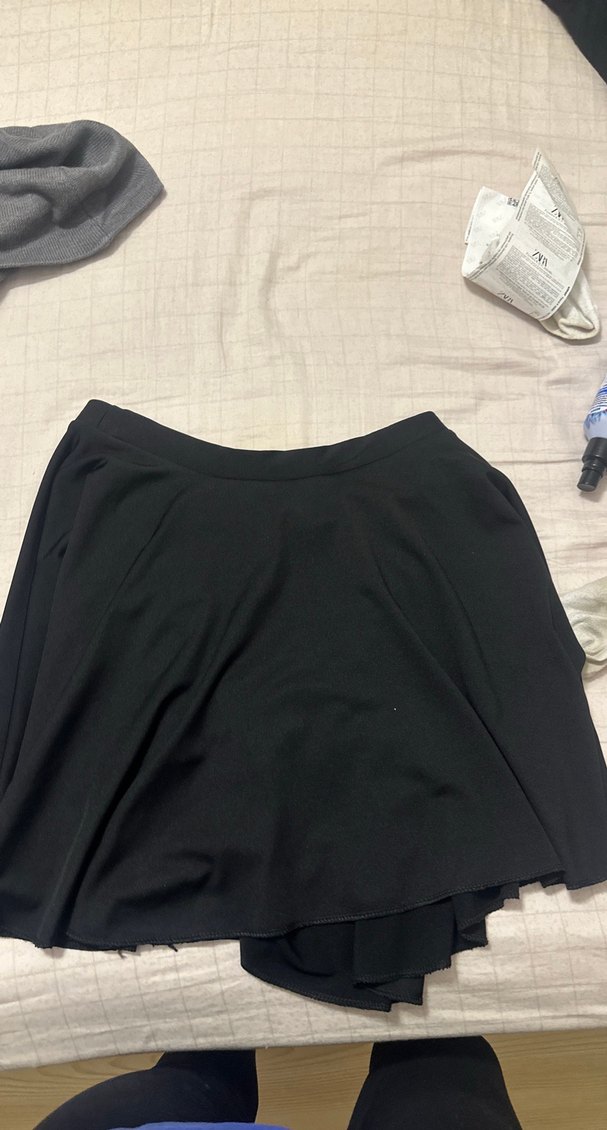 Kadın Siyah Pilili şort Midi Etek - Görsel 2