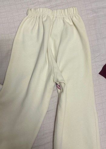 Beyaz Baskılı Pamuklu Rahat Kesim Kadın Eşofman - Görsel 3