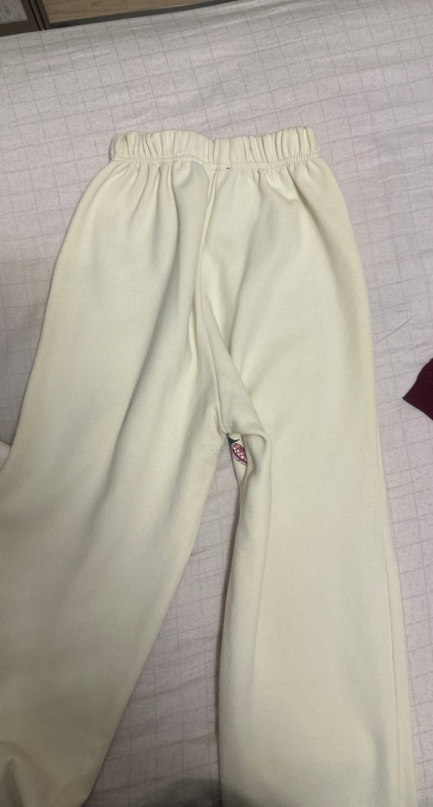 Beyaz Baskılı Pamuklu Rahat Kesim Kadın Eşofman - Görsel 3