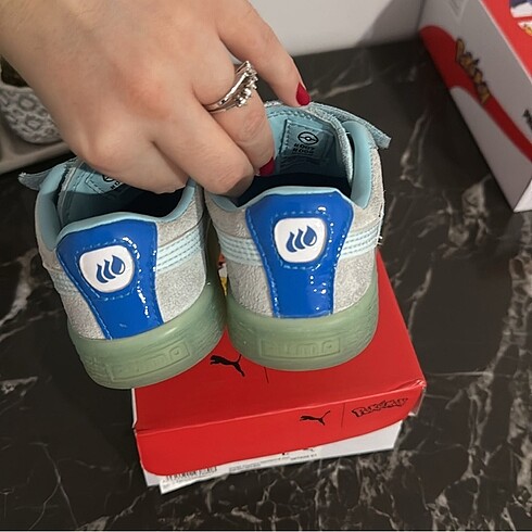 25 Beden mavi Renk Puma Pokemon Çocuk Spor Ayakkabı