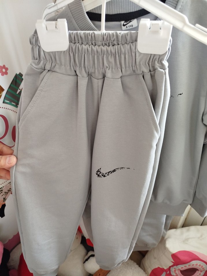 Gri Erkek Çocuk eşofman takım 5/6 yaş - Görsel 4