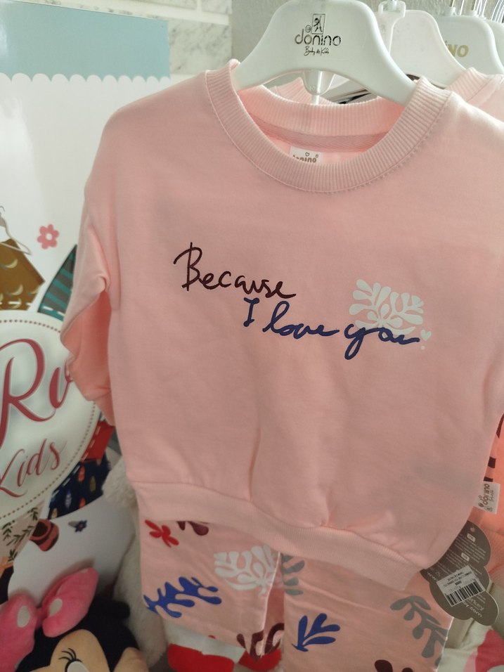 kız çocuk ince şardonlu(polarlı) hafif İspanyol paça takım2 yaş - Görsel 4