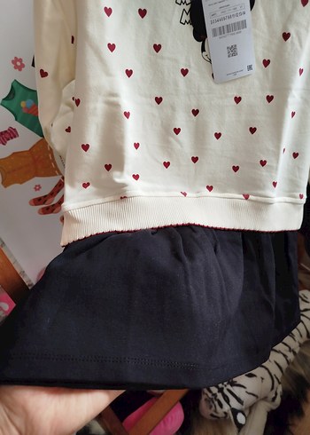 Beyaz Minnie Mouse Baskılı Elbise - Görsel 6