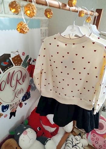 Beyaz Minnie Mouse Baskılı Elbise - Görsel 3