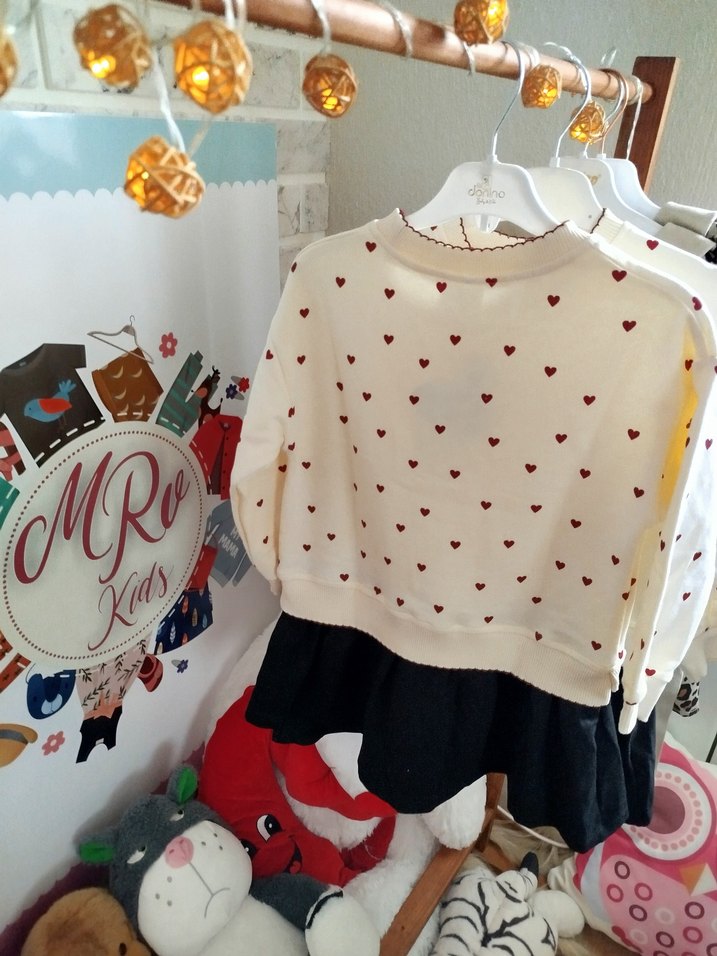 Beyaz Minnie Mouse Baskılı Elbise - Görsel 3