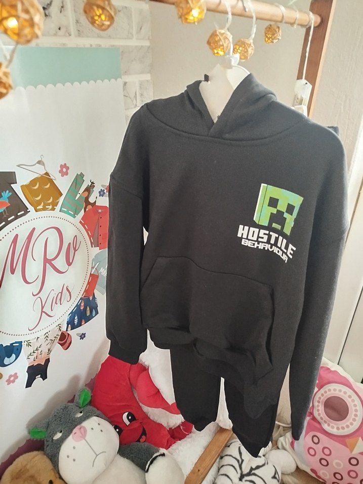 Minecraft Baskılı Siyah Erkek takım 13/14 yaş - Görsel 2