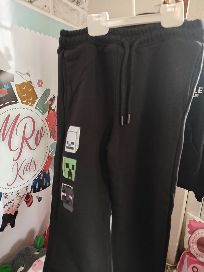 Minecraft Baskılı Siyah Erkek takım 13/14 yaş - Görsel 3