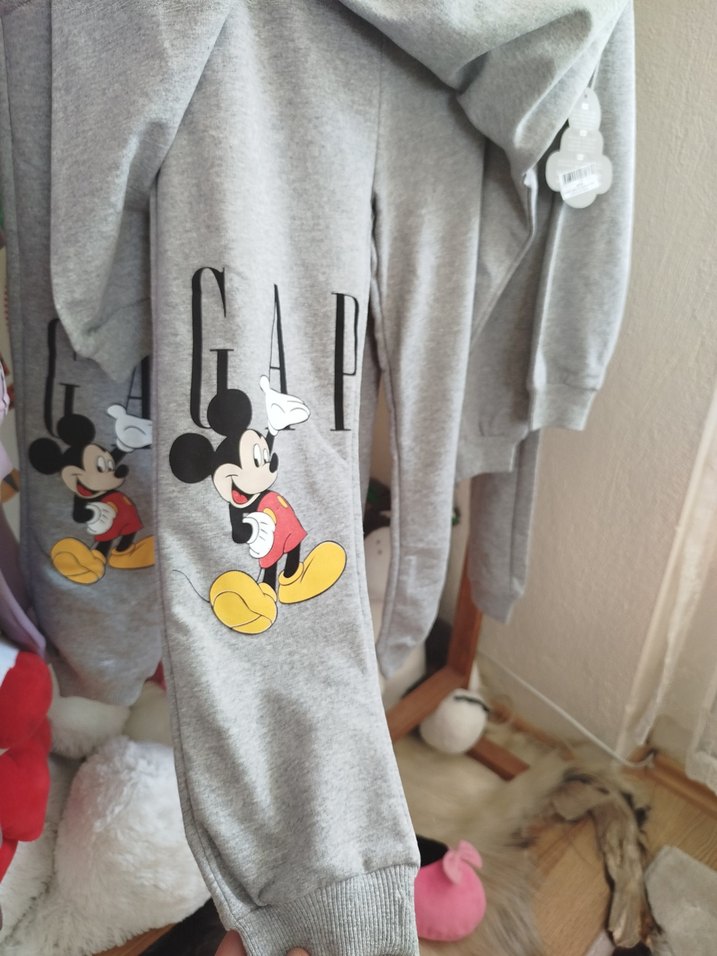 Gri Mickey ve Pluto Baskılı Erkek Eşofman Takımı 4-5 yaş - Görsel 4