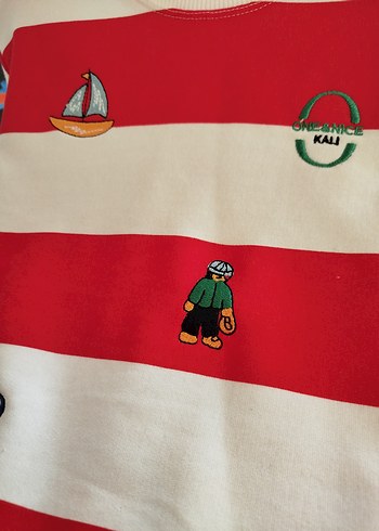 Nakışlı Kırmızı Erkek takım sıfır etiketli ürün - Görsel 8