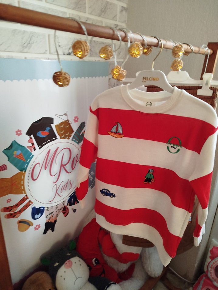 Nakışlı Kırmızı Erkek takım sıfır etiketli ürün - Görsel 2