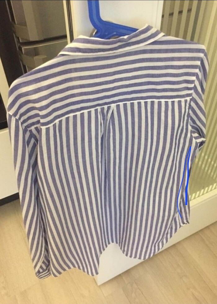 Çizgili kız çocuk gömleği - Görsel 2