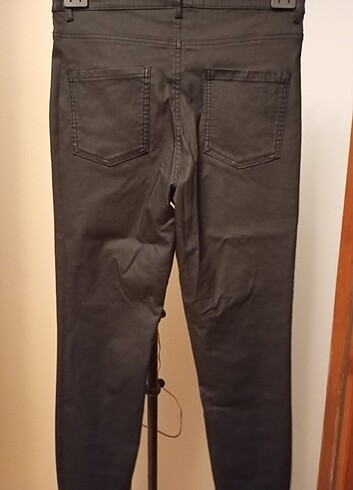 Yüksel bel likralı deri pantolon - Görsel 3