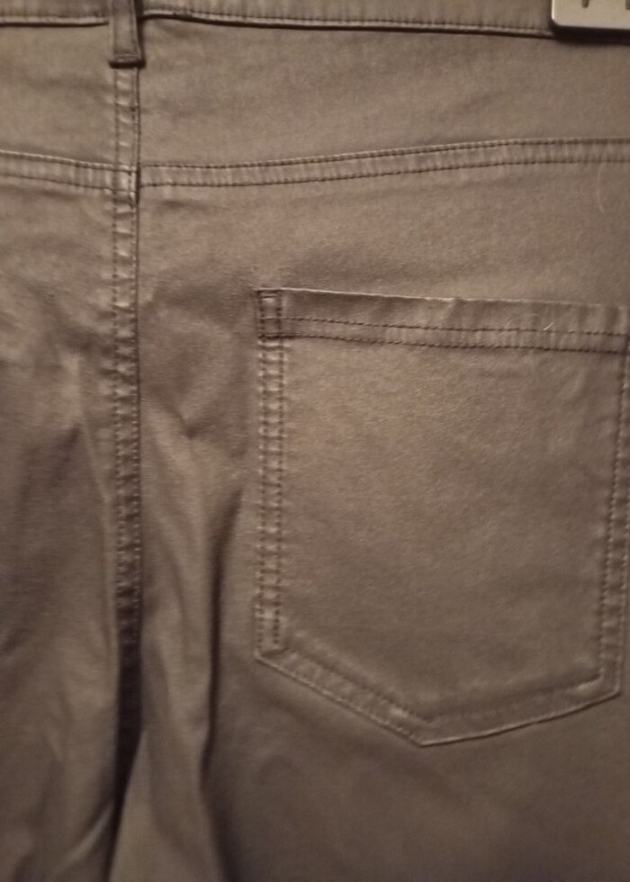 Yüksel bel likralı deri pantolon - Görsel 2