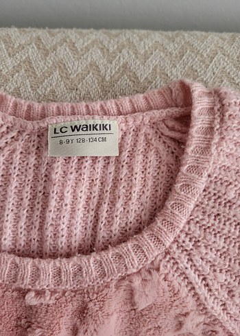 Nakış Detaylı Pembe Örgü Kadın Kazak - Görsel 2