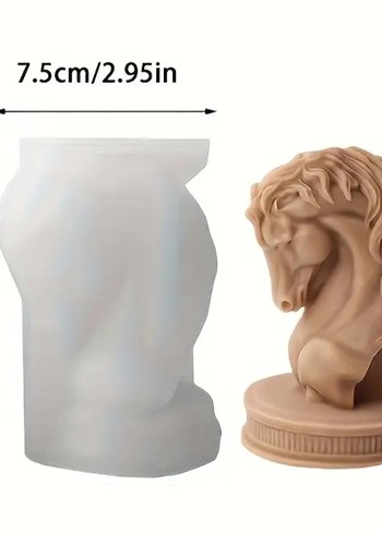 At Figürlü Mum ve Silikon Kalıp