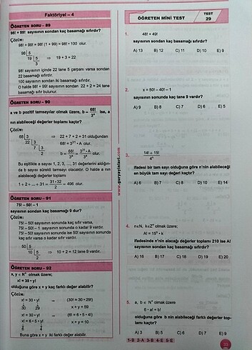  Beden Gür yayınları öğreten matmetik sayılar fasikülü