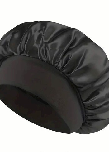 Siyah  Saten Saç Bonesi - Görsel 2