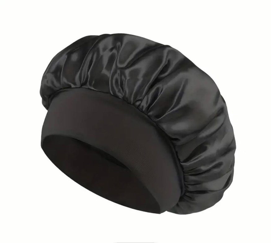 Siyah  Saten Saç Bonesi - Görsel 2