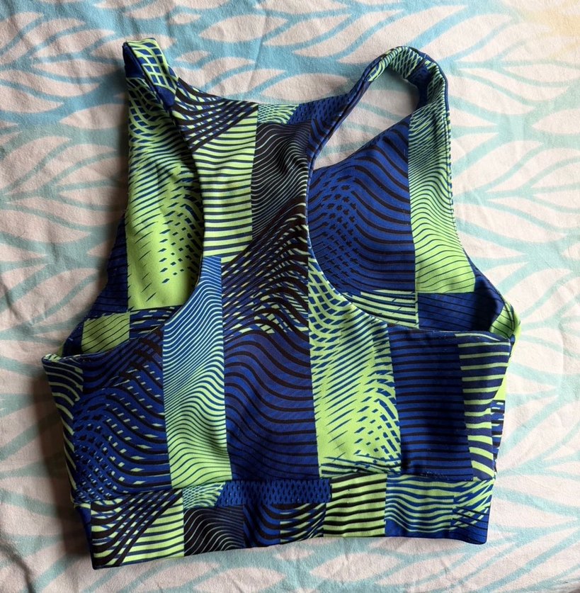 Mavi Desenli Spor Sütyeni - Görsel 2