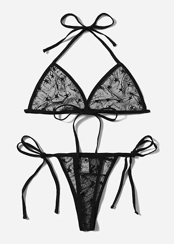 Siyah İç çamaşır takımı - Görsel 2