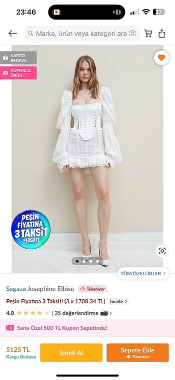 Sagaza elbise etiketli - Görsel 6