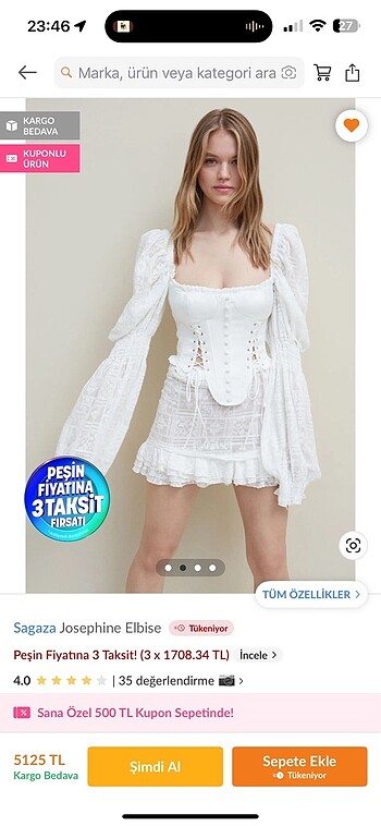 Sagaza elbise etiketli - Görsel 7