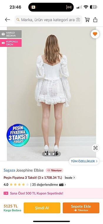 Sagaza elbise etiketli - Görsel 8