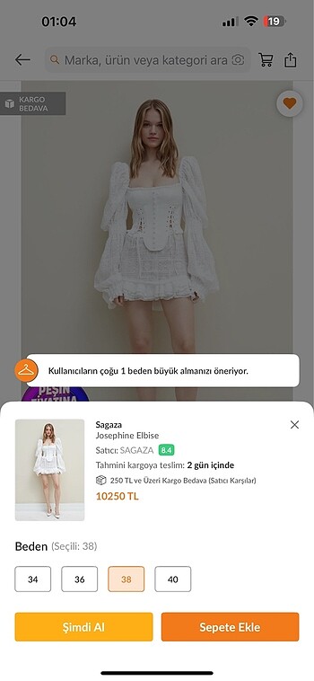 Sagaza elbise etiketli - Görsel 9