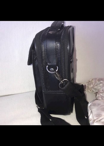 Siyah Erkek Biker Omuz Çantası - Görsel 3