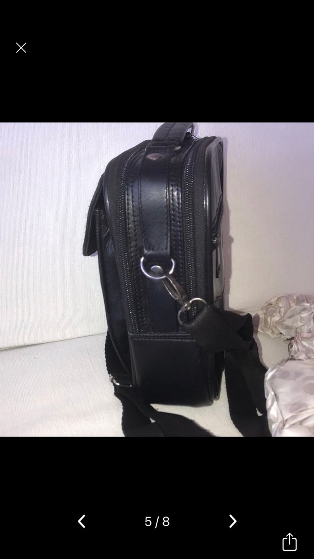 Siyah Erkek Biker Omuz Çantası - Görsel 3