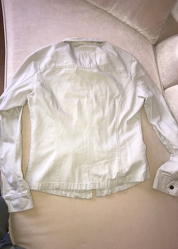 Düğmeli Beyaz Pamuk Ceket loft marka - Görsel 4