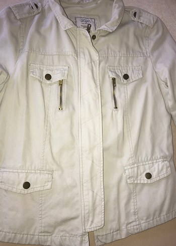 Düğmeli Beyaz Pamuk Ceket loft marka - Görsel 3