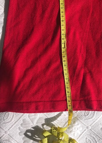 Kırmızı V Yakalı Elbise - Görsel 4