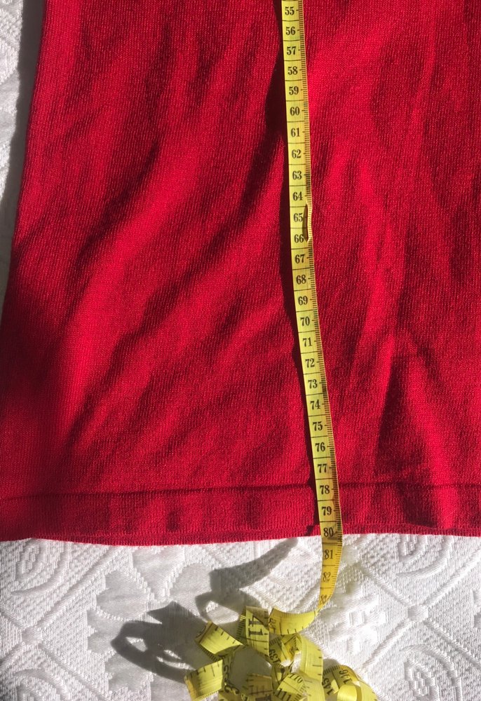 Kırmızı V Yakalı Elbise - Görsel 4