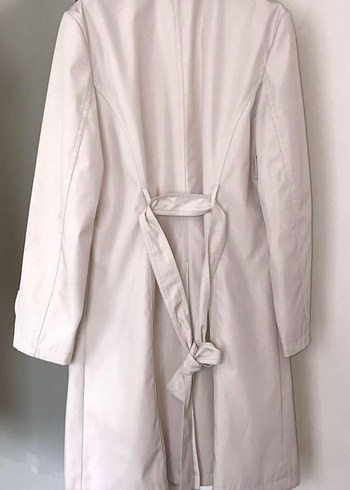 Düğmeli Bej Kadın Trençkot sıfır - Görsel 6