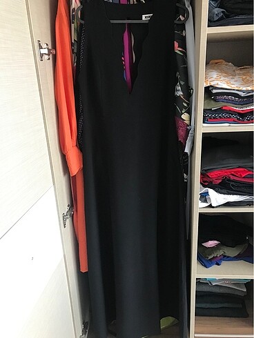 m Beden Uzun elbise (siyah)