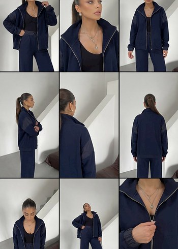 Kadın lacivert Salaş Eşofman Takımı - Görsel 3