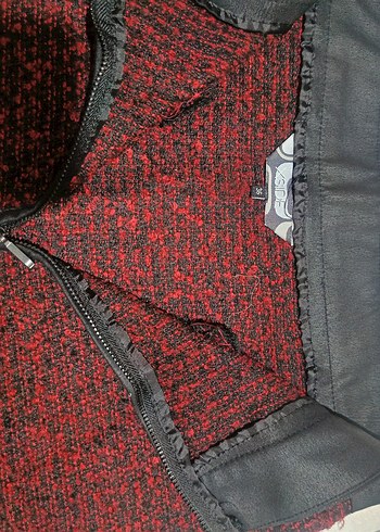 Kırmızı Örme Midi Kadın Etek - Görsel 2