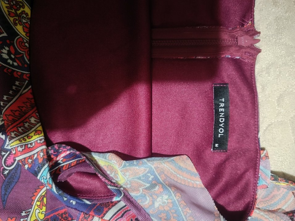 Renkli Bağlamalı Askılı Bohem Elbise - Görsel 2